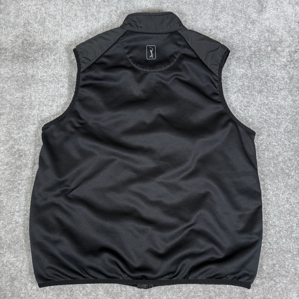 PGA Tour Vest Men's‎ Medium Black Full Zip - Picture 2 of 7